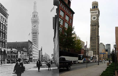 Bromo-Seltzer Tower - 1912 and Now